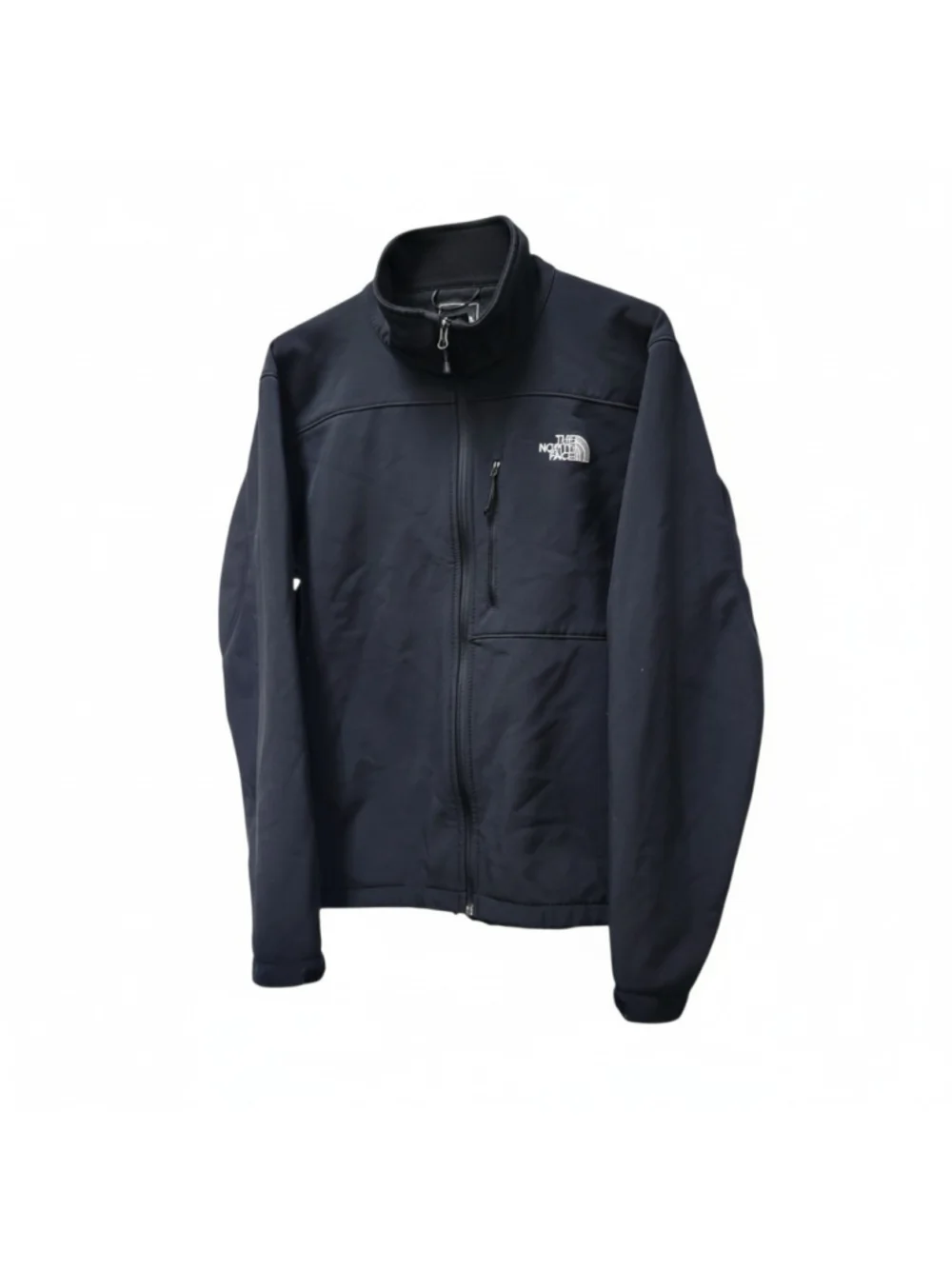 North Face Men's Black Softshell Full-Zip Long-Sleeves Zip-Pockets Jacket Large